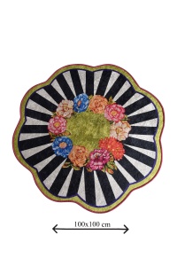 Covoras de baie, Classic Style, 100 cm, UnicUtil, Multicolor - Img 3