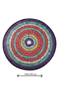 Covoras de baie, Sophisticated Texture, 100 cm, UnicUtil, Multicolor - Img 3