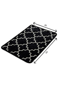 Covoras de baie, Ultra Cozy, UnicUtil, Negru, Multicolor - Img 3
