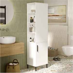 Dulap multifuncțional Alb 45x35.5x173.6 cm, PAL melaminat, Wilma 1, UnicUtilY