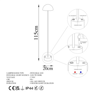Lampadar, Spark drift, UnicUtil, Culoarea Alb - Img 7