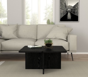 Masa de Cafea, Bold Contrast, UnicUtil, 70 x 70 x 35 cm, Negru - Img 3