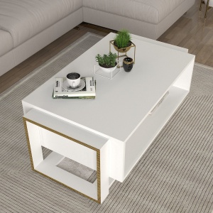 Masa de cafea UnicUtil Luxury Editon, 106 x 60 x 41 cm, Alb - Img 5