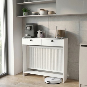 Mască radiator, Opelya Coffee Corner, UnicUtil, Alb, 110 cm - Img 5