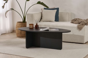 Măsuţă de cafea, Orba Wood, UnicUtil, Negru din lemn, Lățime: 120 cm, Înălțime: 40 cm, Adâncime: 65 cm - Img 2