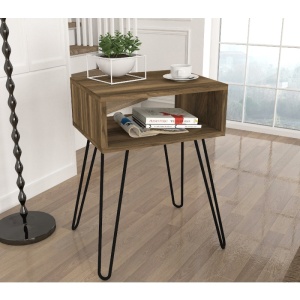 Noptiera Modera UnicUtil, pentru carti si reviste, 63,1 x 45 x 35 cm, Maro - Img 3