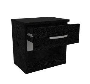 Noptiera UnicUtil cu un Sertar pentru depozitare, Negru 40 x 30 x 40 cm - Img 4