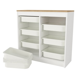 Organizator, Compact Storage, UnicUtil, 89 x 34 x 85 cm, Alb-Maro - Img 9