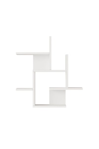 Raft de perete decorativ, 62.6x14.5x66.2 cm, Rattan-Antracit, PAL melaminat, UnicUtil - Img 3