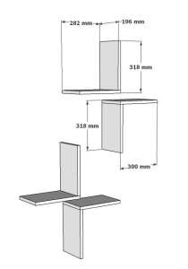 Rafturi perete, Elegant Build, UnicUtil, 28 x 31 x 19 cm, Alb - Img 4