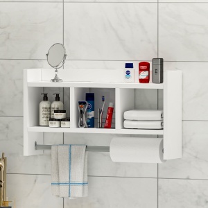 Rafturi perete, Solid Base, UnicUtil, 63 x 35 x 14 cm, Alb - Img 8
