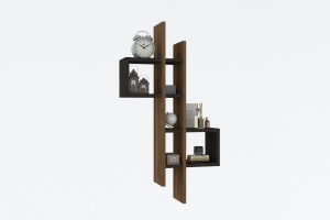 Rafturi perete, Solid Edge, UnicUtil, 53 x 108 x 19 cm, Stejar Gri - Img 4