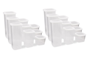 Set 18 recipiente alimentare , UnicUtil, Durable Versatile, Alb - Img 2