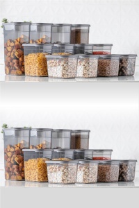 Set 24 recipiente alimentare , UnicUtil, Elegant Compact, Antracit - Img 7