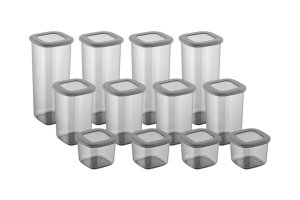 Set 24 recipiente alimentare , UnicUtil, Lightweight Sturdy, Antracit - Img 2