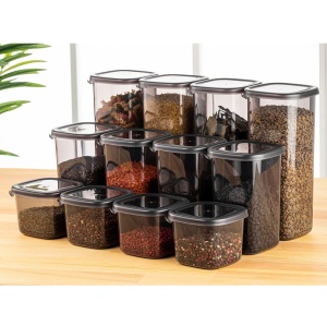 Set 24 recipiente alimentare , UnicUtil, Sturdy Compact, Antracit - Img 2