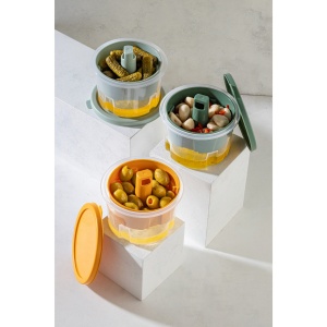 Set 3 caserole plastic , UnicUtil, Stylish Sturdy, Multicolor - Img 3