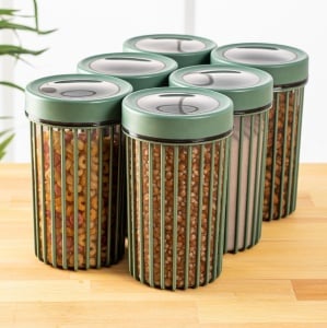 Set 6 recipiente alimentare , UnicUtil, Lightweight Modern, Verde - Img 1