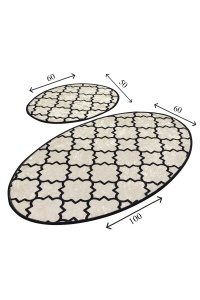 Set covorase baie 2 piese, Modern Look, UnicUtil, Alb, Multicolor - Img 3
