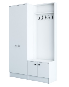 Stand de hol, M11 1567, UnicUtil, Alb, Lățime: 119,6 cm, Înălțime: 182,8 cm, Adâncime: 37,3 cm - Img 10