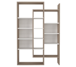 Biblioteca, Geo Space, UnicUtil, 94.2 x 22 x 139.5 cm, Alb-Maro, UUBIB43 - Img 4