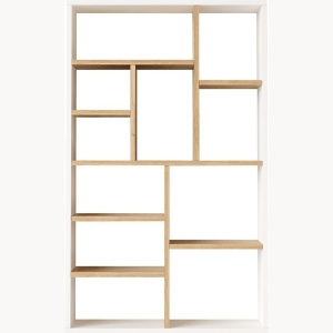 Bibliotecă îngustă, Korrion 1, UnicUtil, 75 x 22 x 123.6 cm, Alb - Img 5