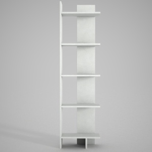 Bibliotecă, Modern Lines, UnicUtil, 48.5 x 22 x 170 cm, Alb - Img 5