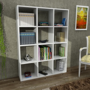 Biblioteca, Pure Harmony, UnicUtil, 93.6 x 22 x 124.2 cm, Alb - Img 5