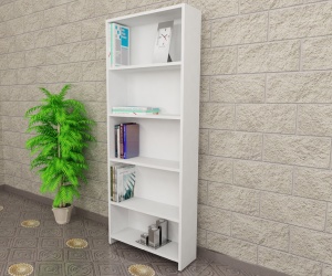 Biblioteca, Slim Vogue, UnicUtil, 60.6 x 19.5 x 160 cm, Alb - Img 6
