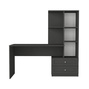 Birou cu dulap pe partea dreaptă, Mantra, UnicUtil, Gri Antracit, 155 cm - Img 7