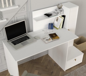 Birou, Functional Flow, UnicUtil, 142.8 x 60 x 115.8 cm, Alb, UUDESK31 - Img 4