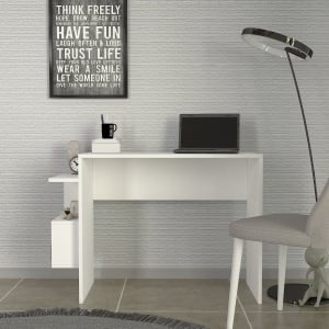 Birou, Sharp Focus, UnicUtil, 104.5 x 40 x 73.8 cm, Alb, UUDESK07 - Img 1