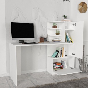 Birou, Smart Space, UnicUtil, 149.5 x 61.8 x 120 cm, Alb, UUDESK25 - Img 3