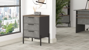 Comoda cu sertare UnicUtil Nuc - Gri 54 x 44.5 x 70 cm - Img 3
