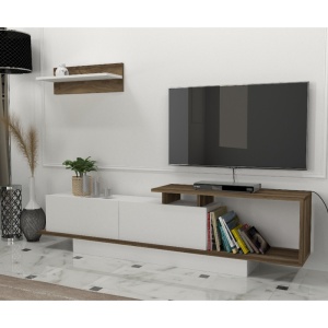 Comodă TV, Asos Tv Unit, UnicUtil, Alb-Maro - Img 3