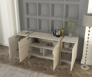 Comoda, Urban Shine, UnicUtil, 180 x 46.6 x 75.5 cm, Crem - Img 5