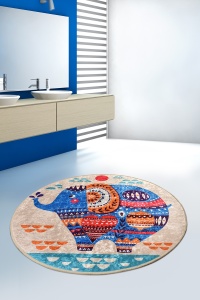 Covoras de baie, Sophisticated Texture, 100 cm, UnicUtil, Multicolor - Img 1