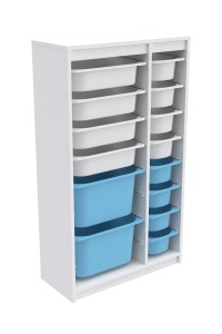 Dulap multifunctional, Echo thorn, UnicUtil, Culoarea Alb Albastru - Img 6