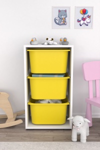 Dulap multifunctional, Glow grove, UnicUtil, Culoarea Alb Galben - Img 2