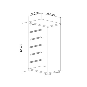 Dulap multifunctional, Grove storm, UnicUtil, Culoarea Alb Albastru - Img 7