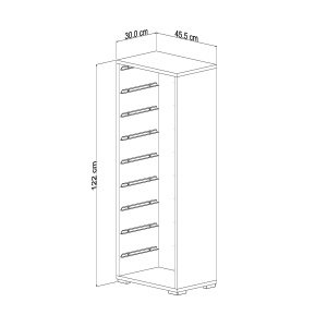 Dulap multifunctional, Shell ripple, UnicUtil, Culoarea Alb Gri - Img 7