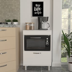 Dulap Organizator pentru Bucatarie, Compact Serve, UnicUtil, 60 x 35.5 x 86.3 cm, Alb, UUORG29 - Img 1