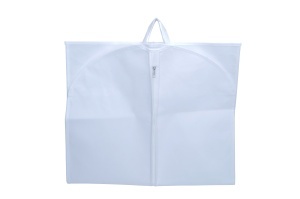 Husa pentru costum, cu maner, din material netesut, Polipropilenă, 60 x 130 cm, Alb, UUHH04 - Img 5