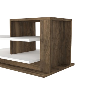 Masă de Cafea, Wood Wave, UnicUtil, 84.8 x 60 x 43.6 cm, Alb-Maro - Img 8
