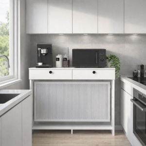 Mască radiator, Opelya Coffee Corner, UnicUtil, Alb, 130 cm - Img 4