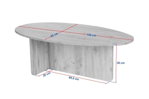 Măsuţă de cafea, Orba Wood, UnicUtil, Negru din lemn, Lățime: 120 cm, Înălțime: 40 cm, Adâncime: 65 cm - Img 9