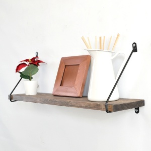 Raft perete, Oak Ridge, UnicUtil, 60 x 20 x 14 cm, Nuc Negru - Img 1