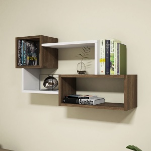 Rafturi perete, Classic Base, UnicUtil, 90 x 51 x 20 cm, Alb Nuc - Img 1