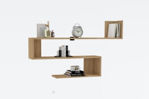 Rafturi perete, Elegant Form, UnicUtil, 120 x 71 x 20 cm, Stejar - Img 2