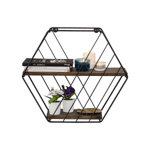 Rafturi perete, Minimal Space, UnicUtil, 44 x 40 x 15 cm, Negru Nuc Inchis - Img 6
